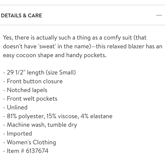 m a d e w e l l • oversized blazer - Picture 5 of 5